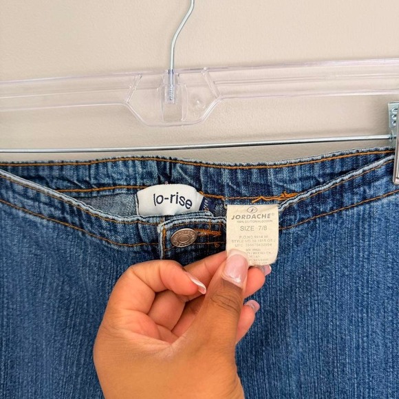 Y2K JORDACHE LOW RISE WESTERN SIDE TIE UP CAPRIS - Picture 6 of 8